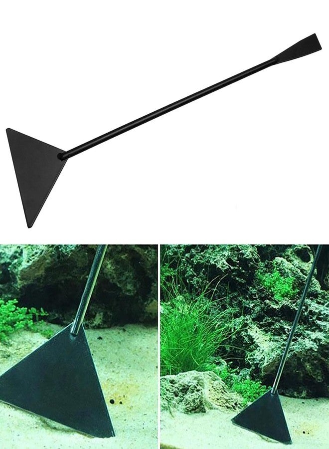 FINBe Aquatic Plant Base Plate Shovel, Fish Tank Water Feature Flat Sand Shovel, Black Stainless Steel Anti-Rust Triangular Shovels, Aquarium Landscape Bottom Sand Spread Out 1pcs - Image 4